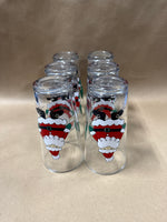 Set Of 6 Santa Clause Drinking Glasses