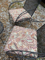 Black Cast Iron Outdoor Furniture Set, Four Pieces