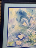 Iris Still Life Original Watercolor by Ginger Olansen; Signed