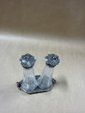 La Contessa Frog On Lilly Pad Salt And Pepper Shakers With Tray