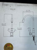 AFA Brushed Stainless Steel Pull Down Kitchen Faucet in Box