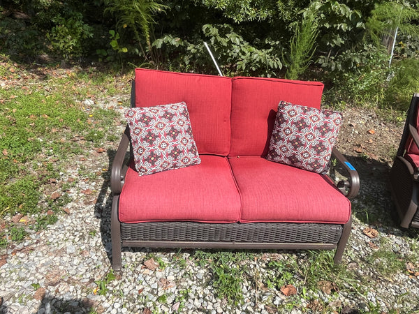 Patio Love Seat with Cushions
