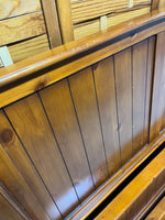 (B) Pottery Barn Kids Double Bed with Rails and Slats