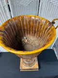 Kirklands XL Metal Rustic Pedestal Urn Planter