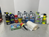 Cleaning Lot W,  Mostly pet items; Most bottles at least half full