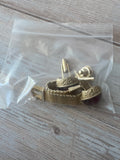 3-Piece Swank Vintage Red Dragon Eye Gold Tone Cufflinks & Tie Pin