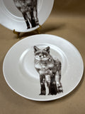 Pier 1 Snow Forest Fox Salad Plates — Pair (B)