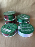 6 Piece Christmas Ribbon Lot - 1 Used