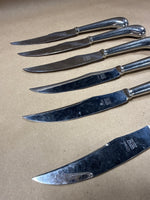 Set Of 6 Stainless Cutlass Leppington Sheffield England Steak Knives