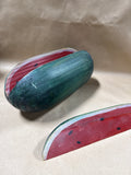 Folk Art Hand Made Watermelon With Cutout Slice (A)