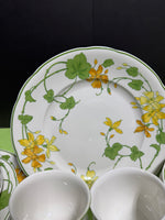 (J) 52-Piece Villeroy & Boch Germany 1748 Geranium Porcelain China Set