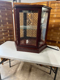 Pulaski Lighted Table Top Curio Cabinet with Mirrored Back