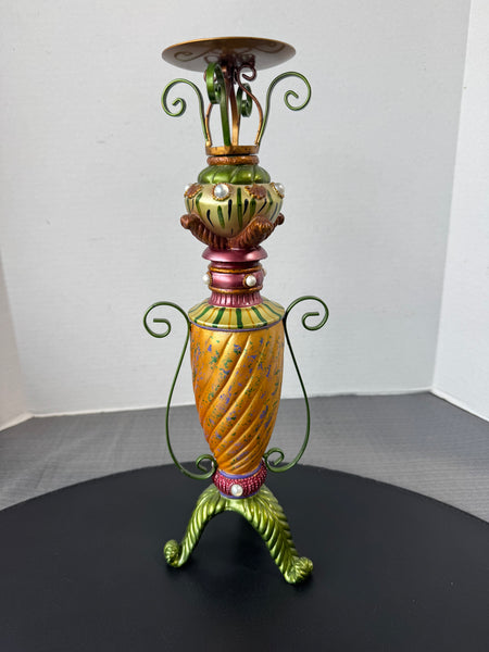 Whimsical Ornate Pillar Candle Holder