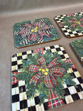 Mackenzie Childs Evergreen Coasters - Set Of 4 (A)