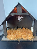 Silent Night Wind Up Musical Hand Made Wooden Nativity