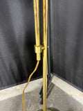 Hollywood Regency Style Adjustable Brass Swing Arm Floor Lamp (WORKS)