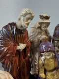 10-Piece Unique Glazed Ceramic Large Nativity Set