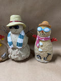 Sand Snowman Figurines — 4 Snowmen