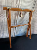 Wooden Vintage Floral Folding Luggage Rack