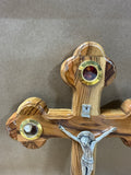 Olive Wood Cross With Essence from The Holy Land (B)