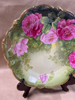 Handpainted Floral Decor Plate — Bavarian