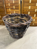 Large Rustic Woven Basket with Side Handles (S)