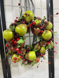 Faux Pear Decorative Wreaths, Set of 2, 16" diameter