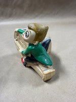 (B) ACME Ceramic Pixie Elf Tree Stump Planter