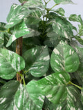 Faux Pothos in Woven Hand Basket