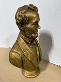 Gold Chalkware Abraham Lincoln Bust
