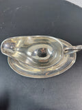Fisher Sterling Silver Gravy Boat with Attached Saucer