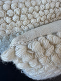 Pair of Cream Popcorn Knitted Throw Pillows