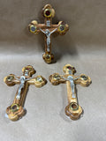 Olive Wood Cross With Essence from The Holy Land - Lot Of 3 (G)