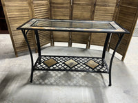 Metal/Glass/Tile Console Table