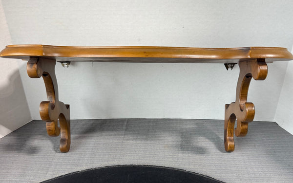 Wooden Vintage Scroll Wall Shelf