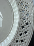 Hartley Greens Leeds Pottery England Creamware Pierced Dinner Plate (4 AVAILABLE—PRICED INDIVIDUALLY AT $95 EACH)