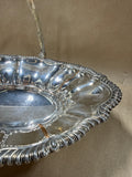 Heavy Silver Plate Basket With Swing Handle