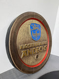 (C) German Vintage Klosterbrauer Andechs Plastic Barrel 3-D Bar Sign