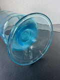Blue Glass Pedestal Vase
