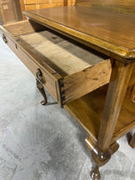Side Table with Curved Legs and One Drawer