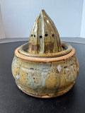 2-Piece Hand Made Glazed Pottery Juicer