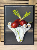 Red Onions Oil Painting by Clare Barrett; Signed
