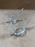 Pair Of Glass Fish Candle Holders