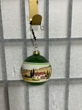 Tuscan Landscape Hand Painted Ornament with Decorative Hook