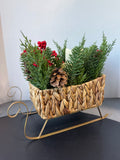 Bee & Willow Holiday Sleigh with Flameless Candles (WORKS)