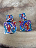 Large Colorful Acrylic Earrings