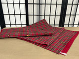 Pottery Barn Red Plaid Pillows, Table Runner and Napkins Set