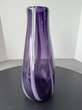 Retro Purple Striped Art Glass Vase