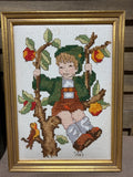 Pair Of Hummel Needlepoint Art