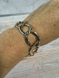 Monet Vintage Gold Tone Link Bracelet with Toggle Clasp